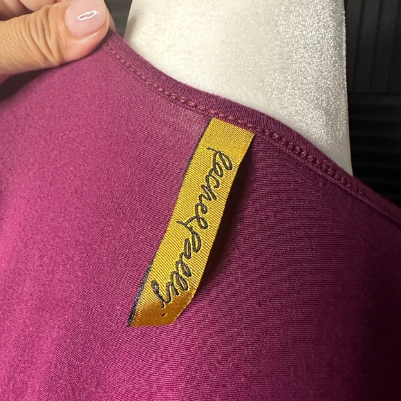 Rachel Pally Mock Turtle Neck Maroon Jersey Dress - Picture 4 of 6